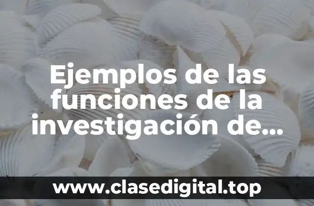 Ejemplos de las funciones de la investigación de mercados