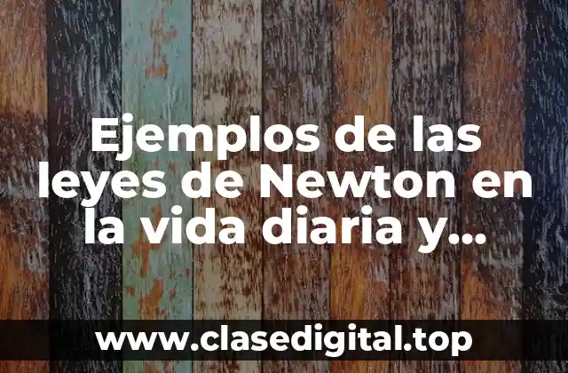 Ejemplos de las leyes de Newton en la vida diaria y Significado