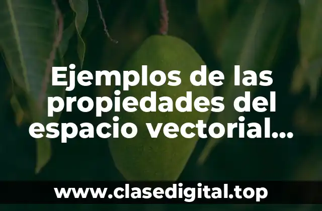 Ejemplos de las propiedades del espacio vectorial con producto interno