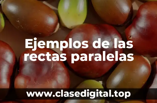 Ejemplos de rectas paralelas