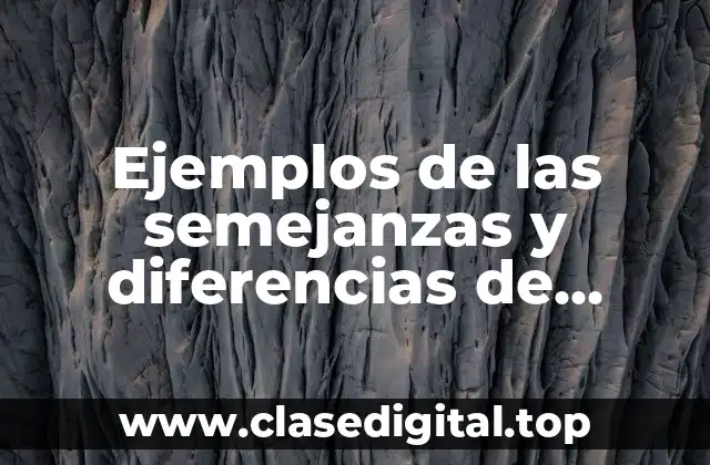 Ejemplos de las semejanzas y diferencias de grupos sociológicos