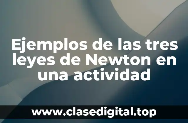 Ejemplos de las tres leyes de Newton en una actividad