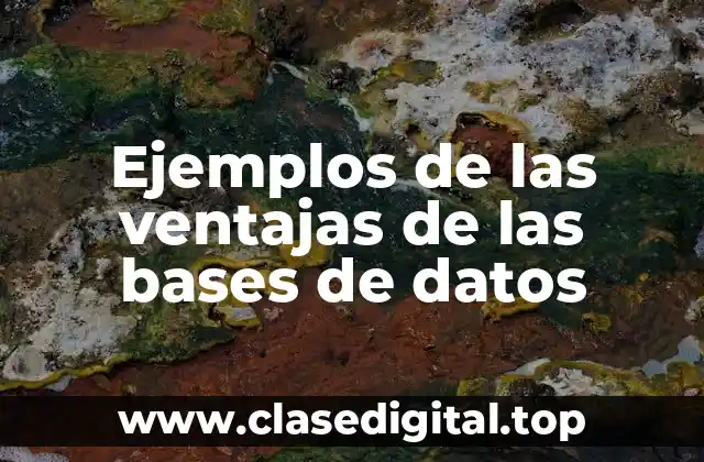 Ejemplos de las ventajas de las bases de datos
