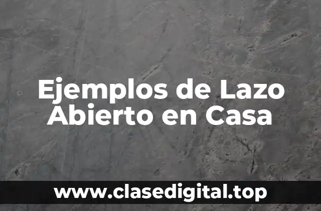 Ejemplos de Lazo Abierto en Casa