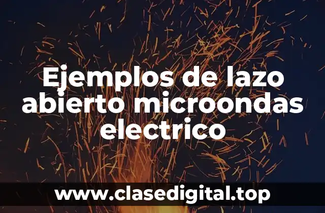 Ejemplos de lazo abierto microondas electrico