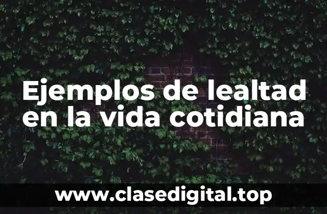 Ejemplos de lealtad en la vida cotidiana