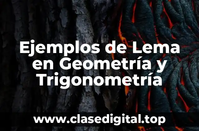 Ejemplos de Lema en Geometría y Trigonometría