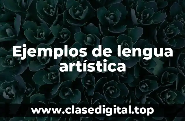 Ejemplos de lengua artística