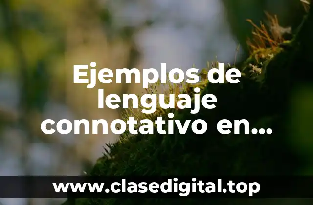 Ejemplos de lenguaje connotativo en literatura