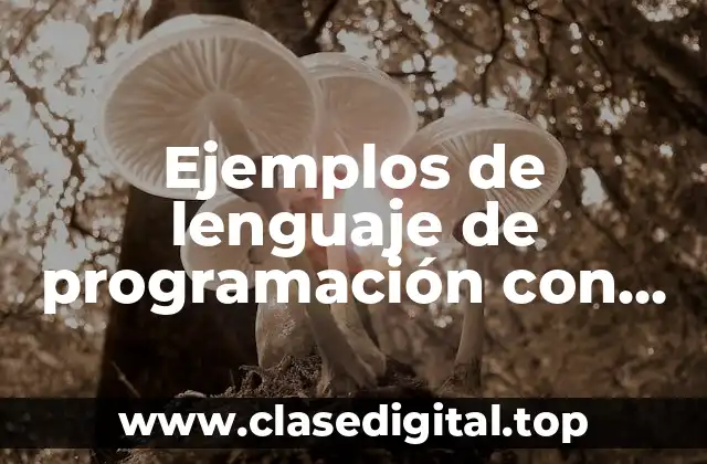 Ejemplos de lenguaje de programación con propósito general