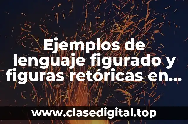 Ejemplos de lenguaje figurado y figuras retóricas en la poesía