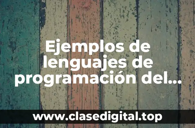 Ejemplos de lenguajes de programación del lado del servidor y Significado