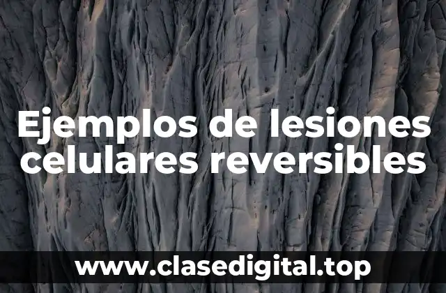 Ejemplos de lesiones celulares reversibles