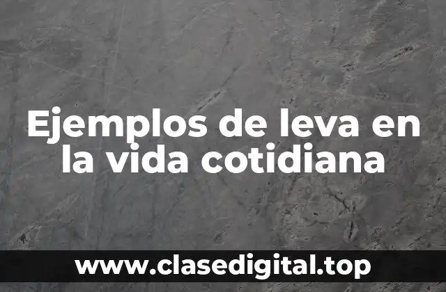 Ejemplos de leva