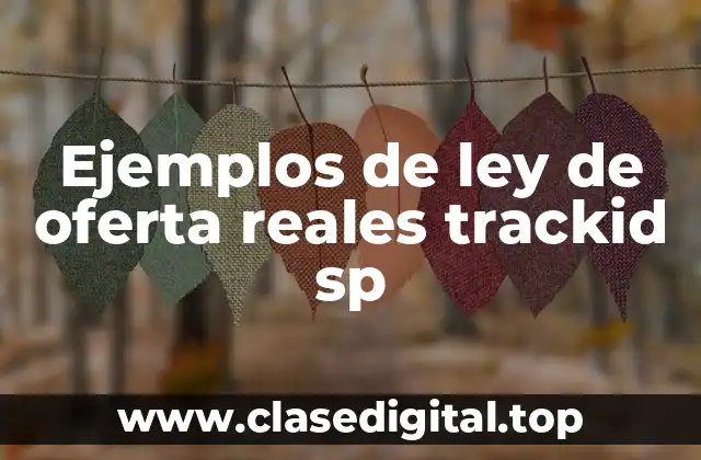 Ejemplos de ley de oferta reales trackid sp