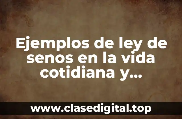 Ejemplos de ley de senos