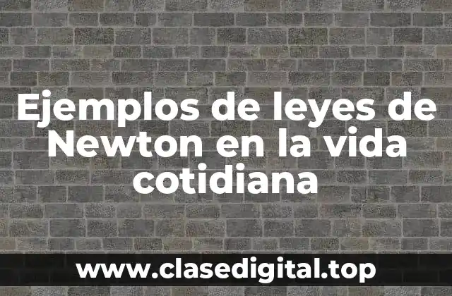 Ejemplos de leyes de Newton en la vida cotidiana