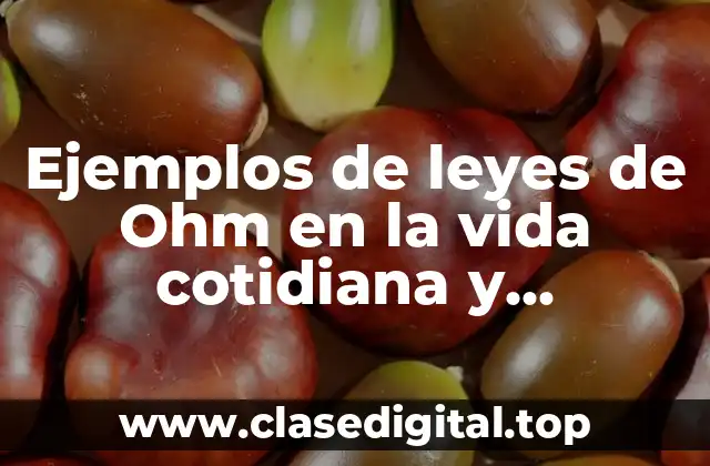 Ejemplos de leyes de Ohm en la vida cotidiana y Significado