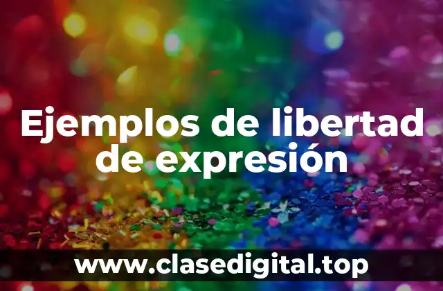 Ejemplos de libertad de expresión