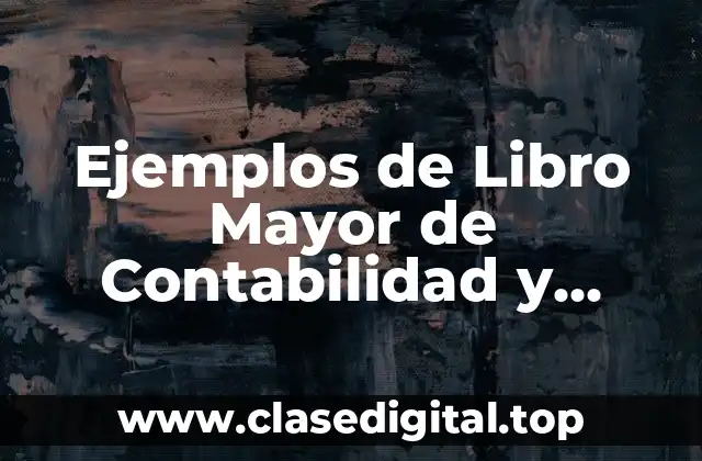 Ejemplos de Libro Mayor de Contabilidad y Significado
