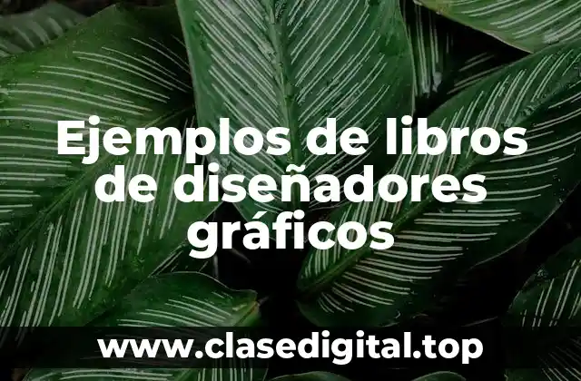 Ejemplos de libros de diseñadores gráficos