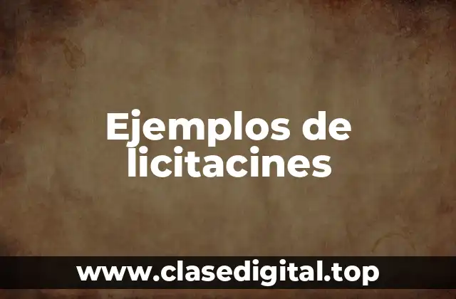 Ejemplos de licitacines