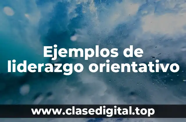 Ejemplos de liderazgo orientativo