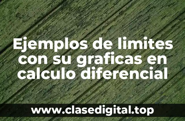 Ejemplos de limites con su graficas en calculo diferencial
