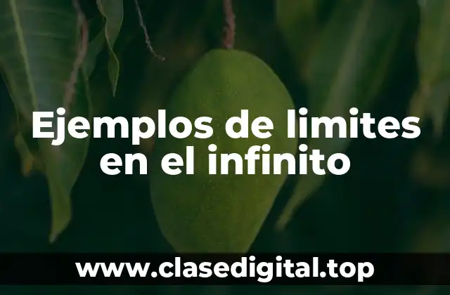 Ejemplos de limites en el infinito