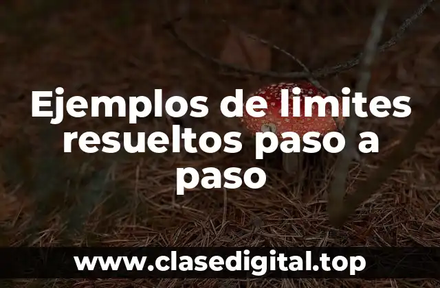 Ejemplos de limites resueltos paso a paso