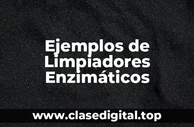 Ejemplos de Limpiadores Enzimáticos