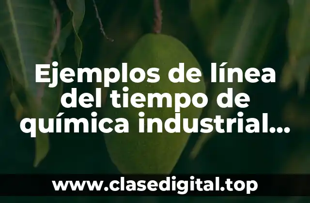 Ejemplos de línea del tiempo de química industrial en México