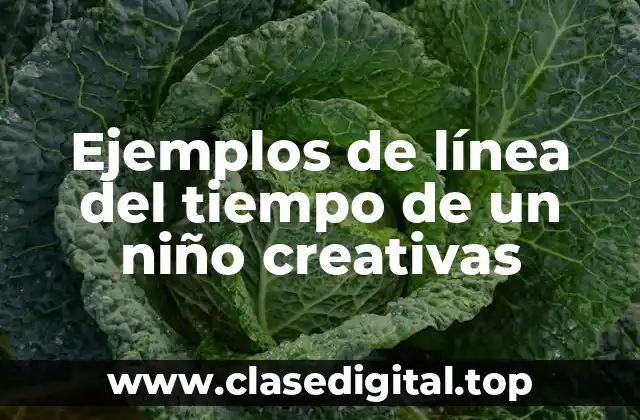 Ejemplos de línea del tiempo de un niño creativas