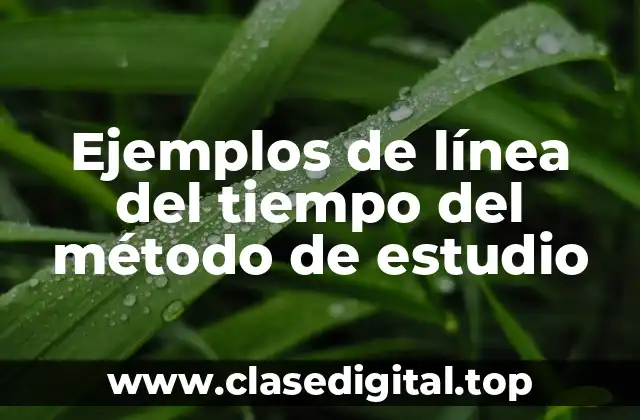 Ejemplos de línea del tiempo del método de estudio