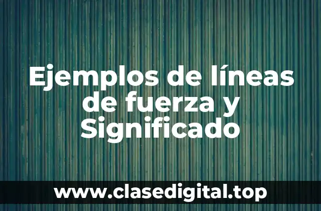 Ejemplos de líneas de fuerza y Significado