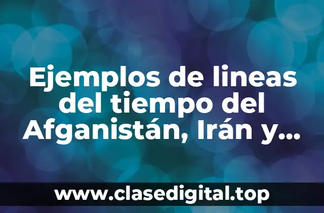 Ejemplos de lineas del tiempo del Afganistán, Irán y Irak