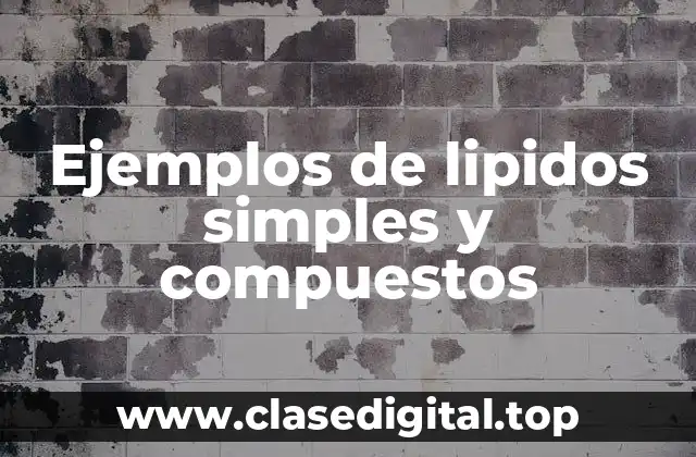 Ejemplos de lipidos simples y compuestos