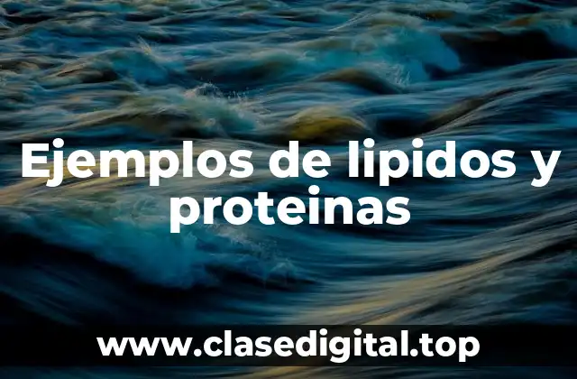 Ejemplos de lipidos y proteinas