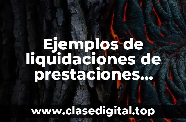 Ejemplos de liquidaciones de prestaciones sociales