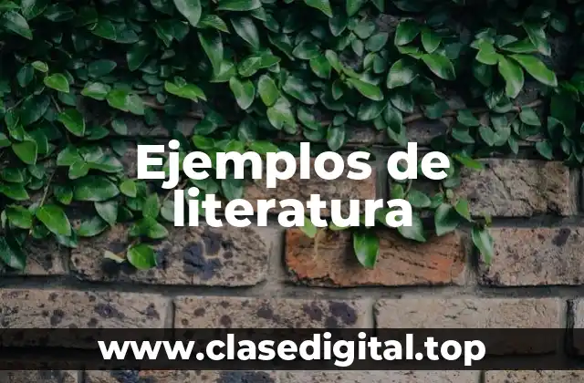 Ejemplos de literatura