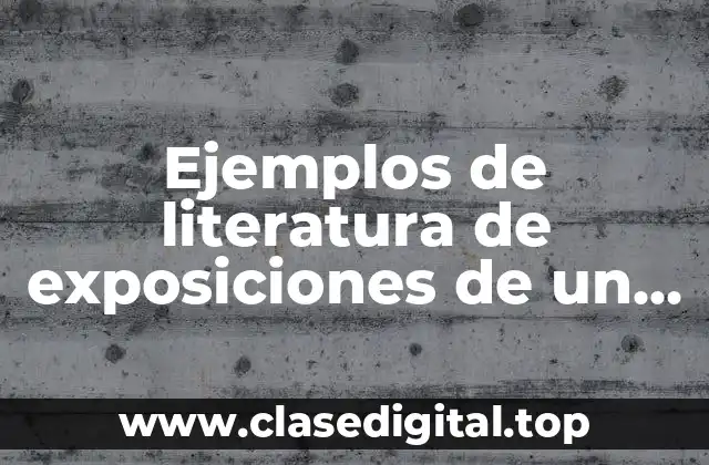 Ejemplos de literatura de exposiciones de un cuento