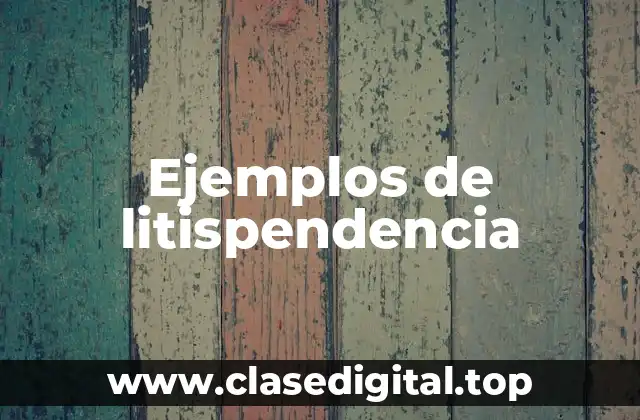 Ejemplos de litispendencia