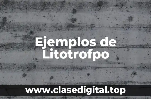 Ejemplos de Litotrofpo