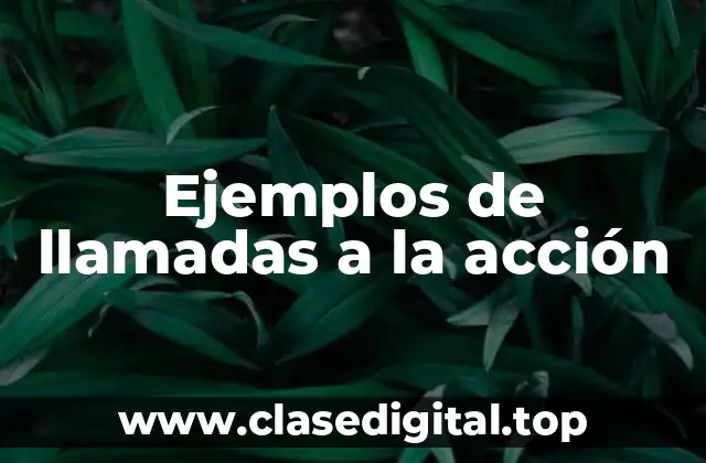 Ejemplos de llamadas a la acción