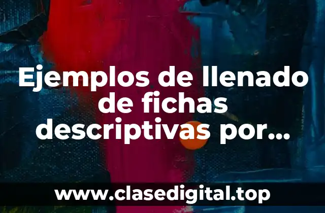 Ejemplos de llenado de fichas descriptivas por alumno y Significado