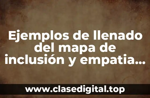 Ejemplos de llenado del mapa de inclusión y empatia y Significado