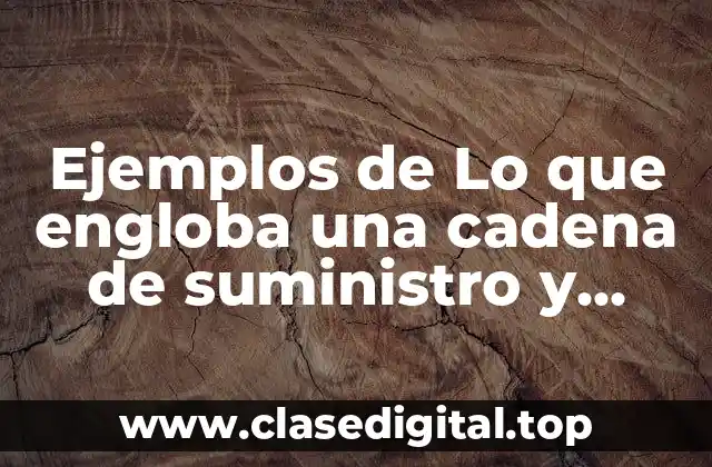 Ejemplos de Lo que engloba una cadena de suministro y Significado