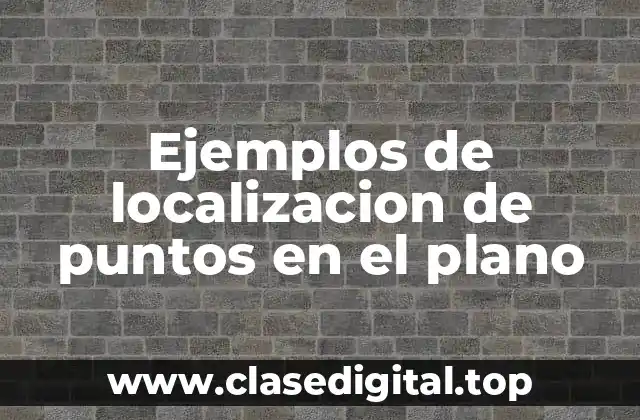 Ejemplos de localizacion de puntos en el plano