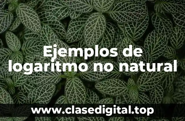 Ejemplos de logaritmo no natural
