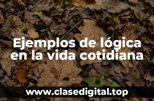 Ejemplos de lógica en la vida cotidiana